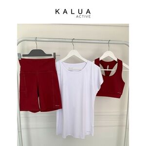 Women's High Waist Red Shorts